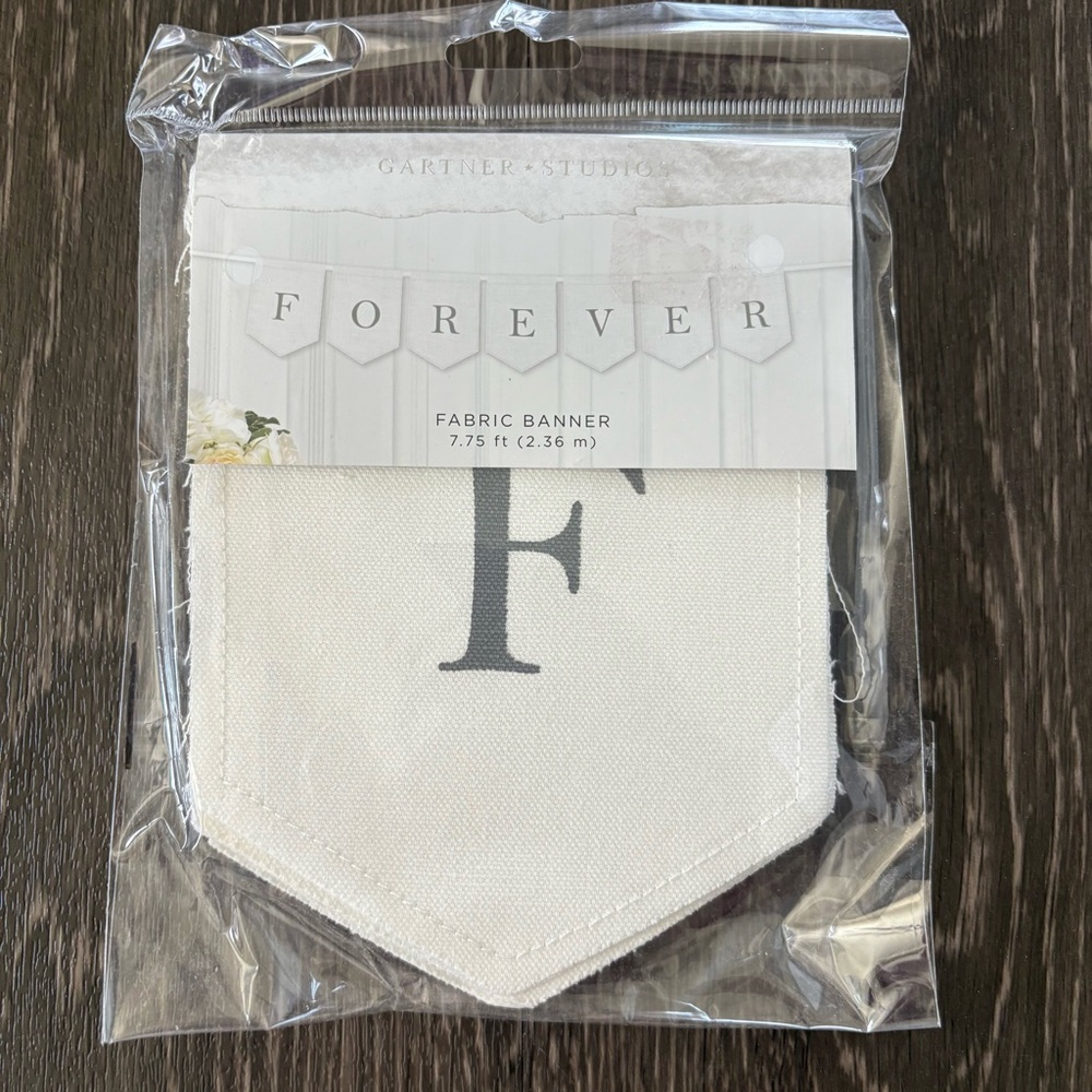 Gartner Studios Forever White Fabric Banner